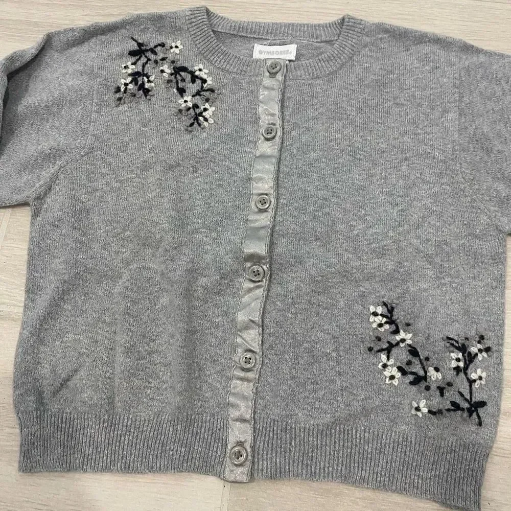 Gymboree Gray Sweater With Flowers